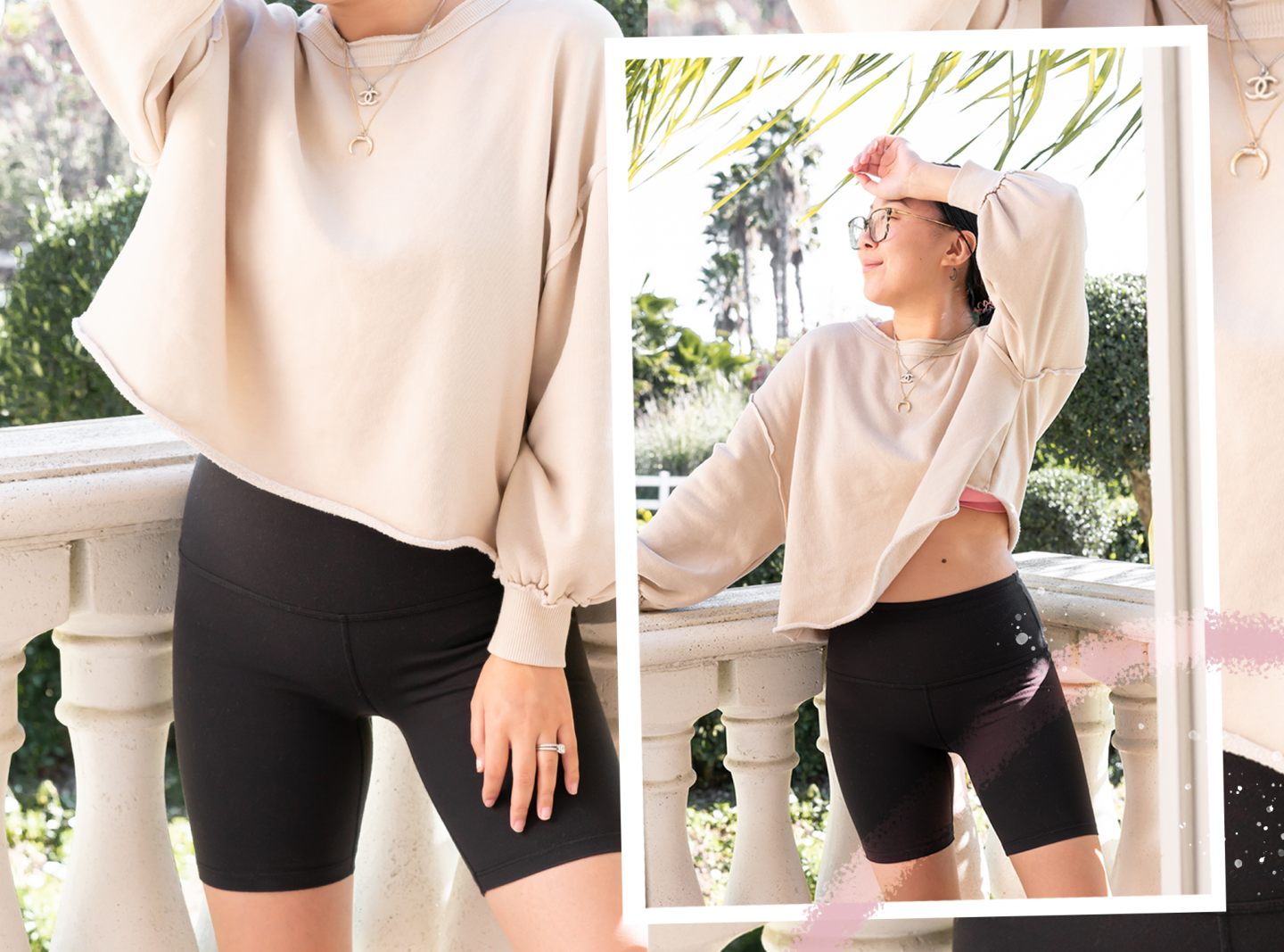 Wildfox Olivia Sweater, Beyond Yoga Biker Shorts, Work From Home Loungewear, My Favorite Loungewear Brands